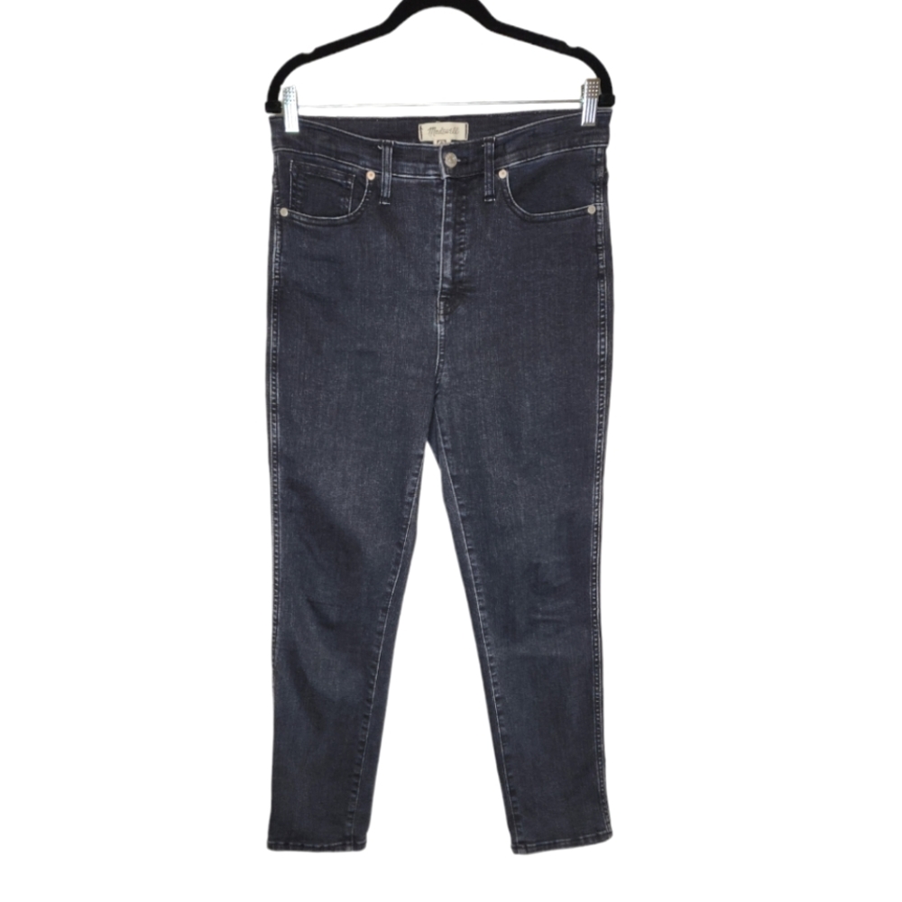 Madewell Stovepipe High Rise Jeans in Faded Black Wash Size 29